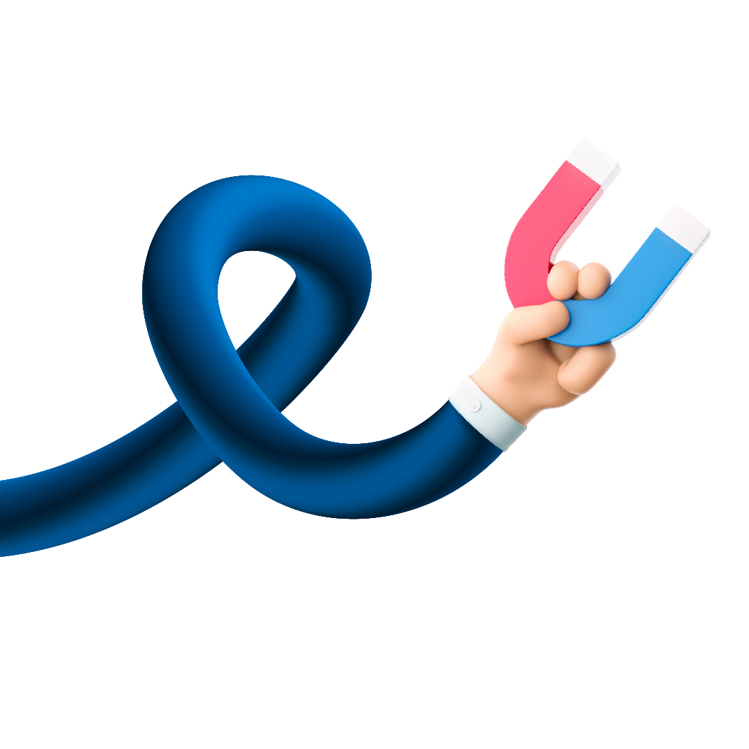 illustration 3D aimant article image de marque